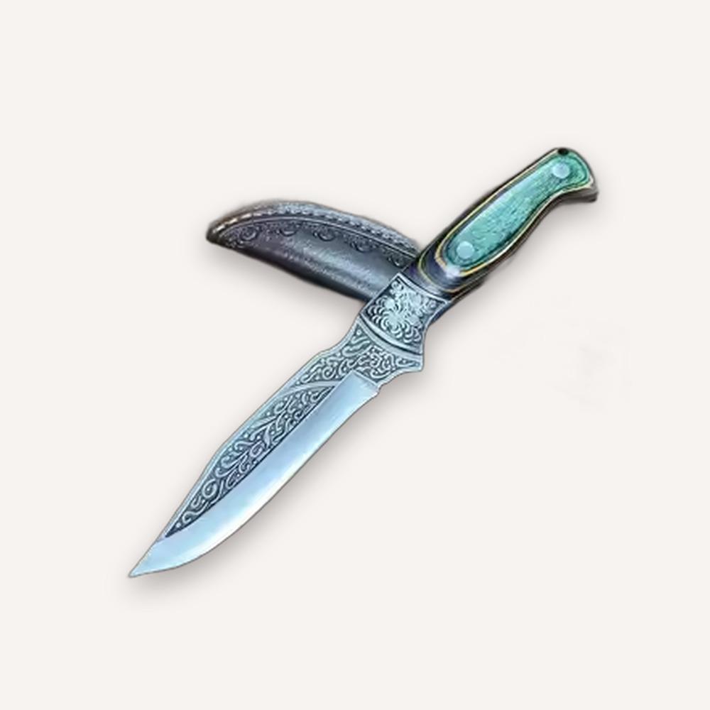 4cr13 Green-Handle Fixed-Blade Knife